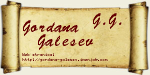 Gordana Galešev vizit kartica